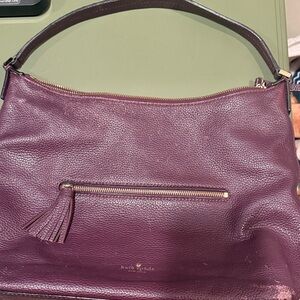 Kate Spade Plum Hobo Bag with Tassel